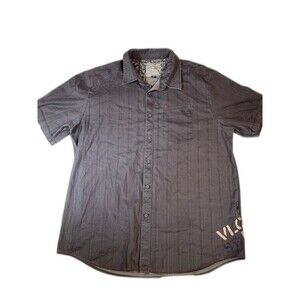 VLC Volcom Scout Short Sleeve Men's XXL Brown Button Up Casual VLCM N surf